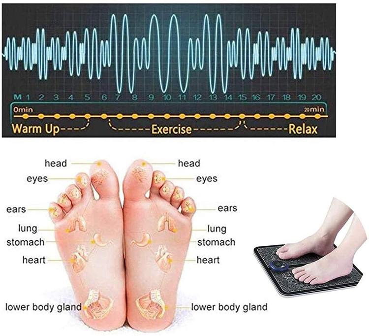 ماساژور پا هوشمند EMS ا ESM Foot Massager موتور سفید