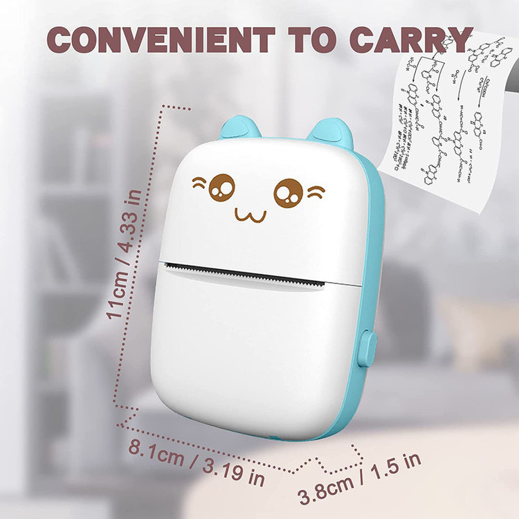 پرینتر حرارتی بی مدل Mini Printer طرح گربه